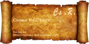 Csoma Róbert névjegykártya