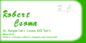 robert csoma business card